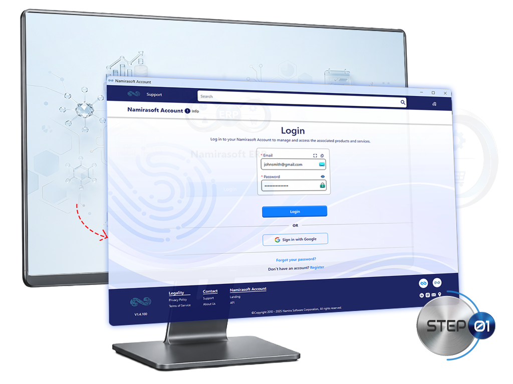 How Namirasoft ERP works - Step 1