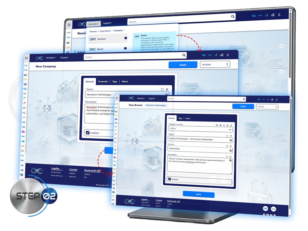 How Namirasoft ERP works - Step 2