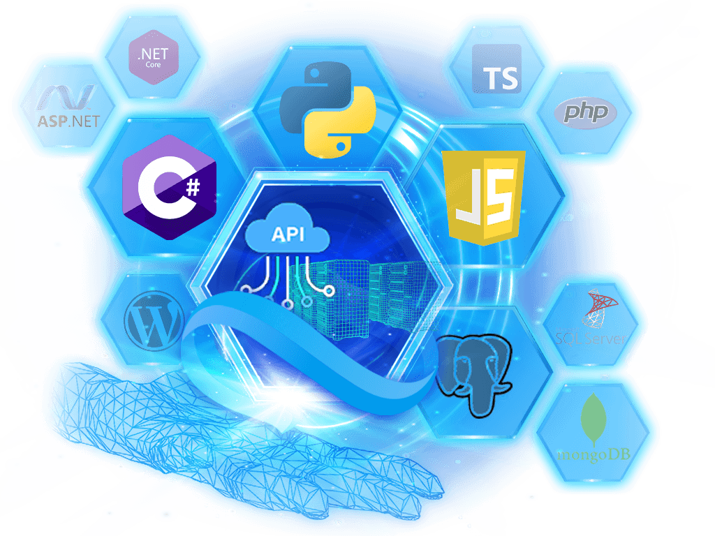 Technologies We Use in Back-end Development at Namira Software Corporation, featuring JavaScript, Node.js, and PHP